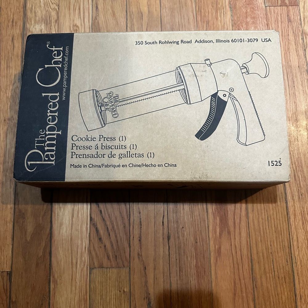 The‎ Pampered Chef Cookie Press 15 Discs 1525 Retired EUC